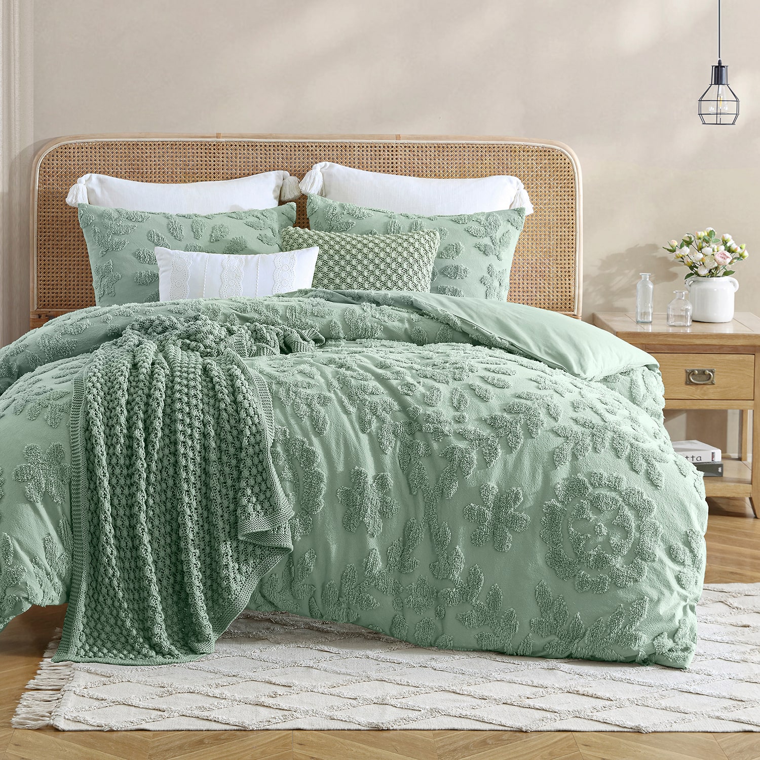 Peri Home Chenille Laurel 3-pc. Easy Care Duvet Cover Set