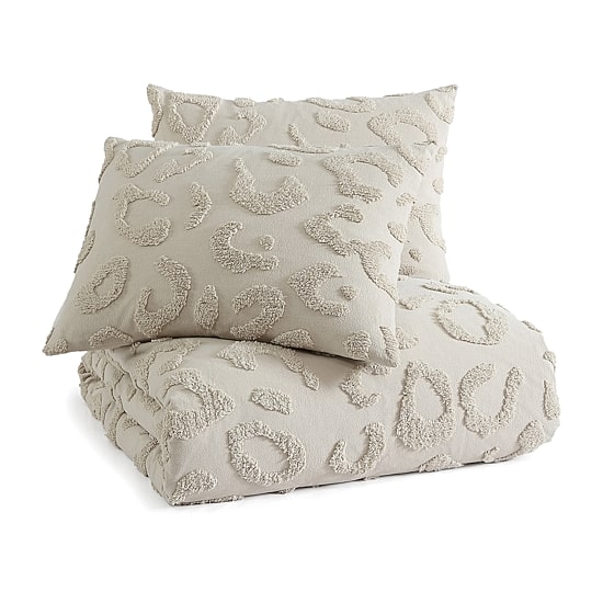 Peri Home Chenille Leopard Duvet Cover Set