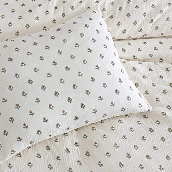Peri Home Block Print Gauze 3-pc. Duvet Cover Set