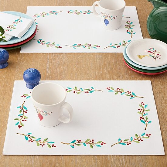 Fiesta Holly Sprig 4-pc. Placemat