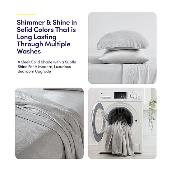 Sweet Home Collection Ultra Soft Microplush Solid Fleece Deep Pocket Sheet Set