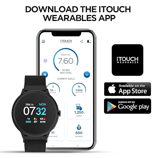 Itouch Womens Pink Smart Watch 500015r-C12