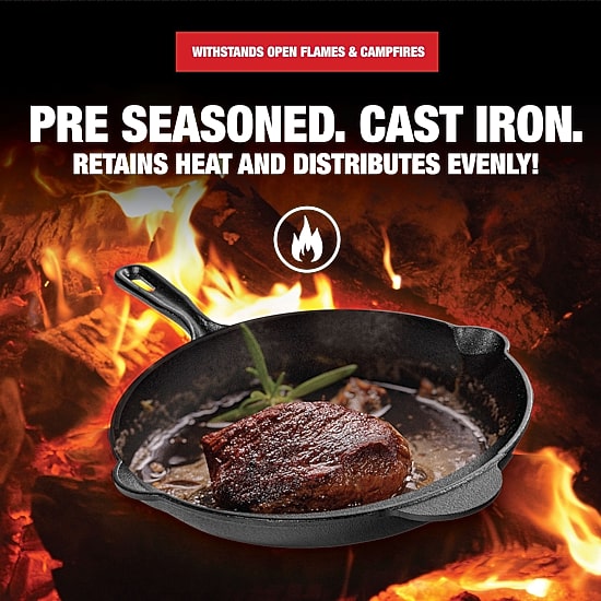 Granitestone Heavy Duty Cast Iron 10.25" Round Skillet