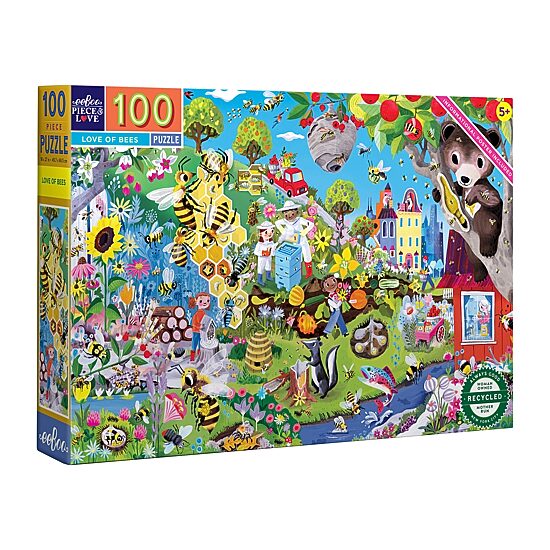 Eeboo Love Of Bees 100 Piece Jigsaw 100-pc. Puzzle