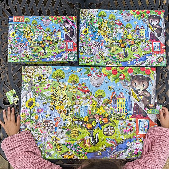 Eeboo Love Of Bees 100 Piece Jigsaw 100-pc. Puzzle