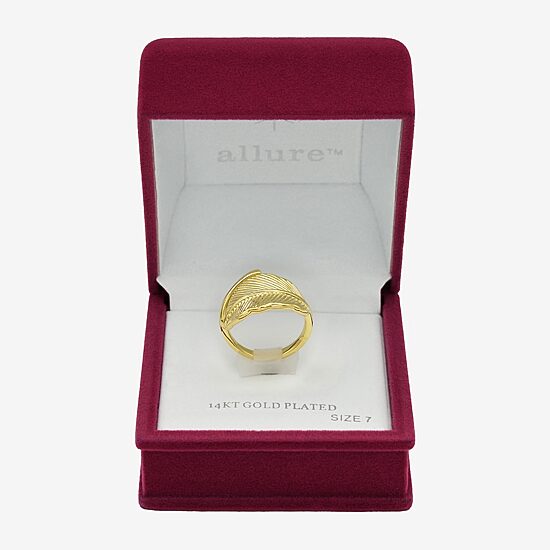 Sparkle Allure Wrap Womens 3MM 14K Gold Over Brass Bypass  Band