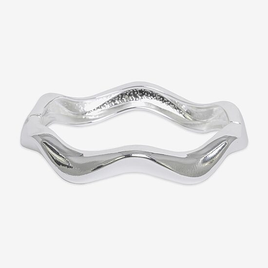 Bold Elements Silver Tone Womens Bangle Bracelet
