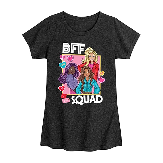 Big Kid Girls Crew Neck Short Sleeve Barbie T-Shirt