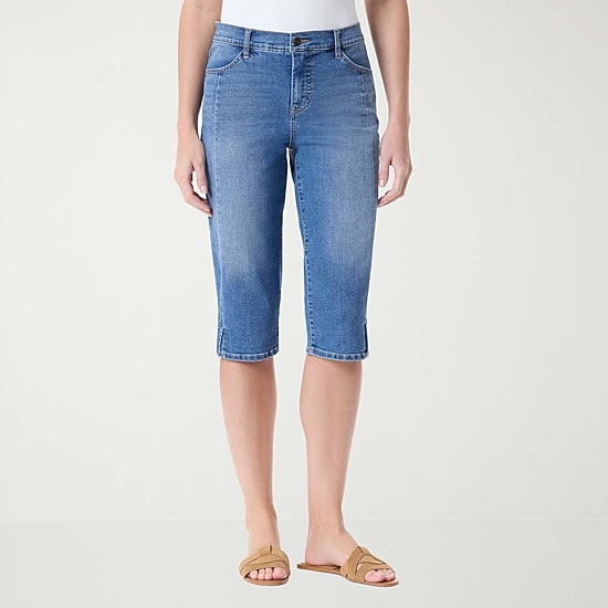 Gloria Vanderbilt Womens Straight Mid Rise Skimmer Pant