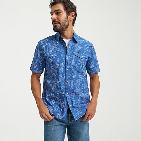 Stafford Floral Mens Long Sleeve Regular Fit Button-Down Shirt