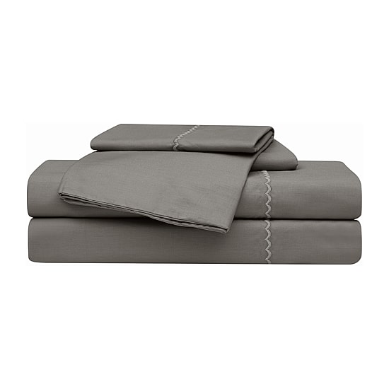Oceanfront Resort Wavy Hem Solid Percale Sheet Set