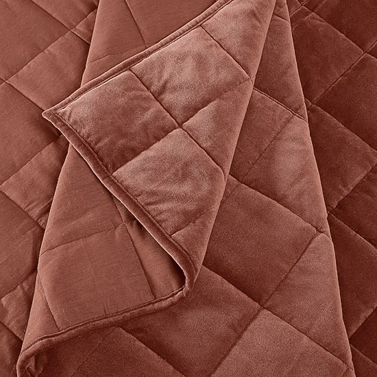Brooklyn Loom Matte Cotton Velvetbox Stitch Easy Care Quilt Set