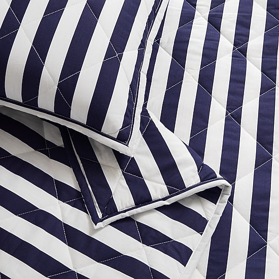 Brooklyn Loom Levi Stripe Easy Care Quilt Set