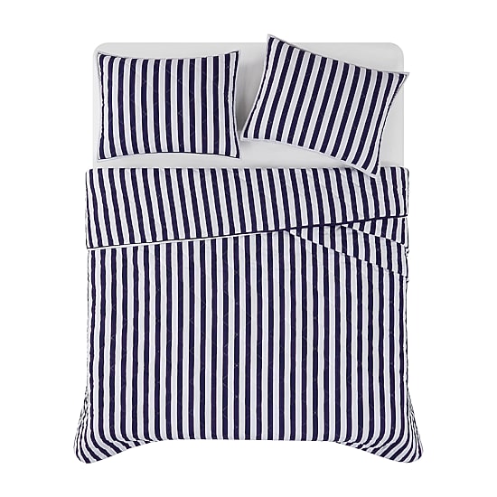 Brooklyn Loom Levi Stripe Easy Care Quilt Set