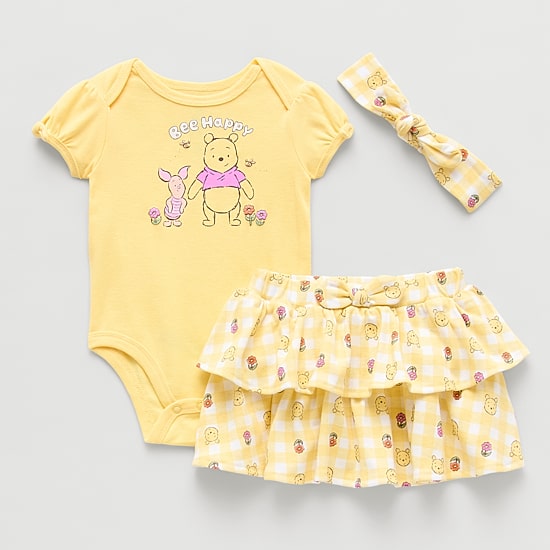 Baby Girls 3-pc. Winnie The Pooh Skirt Set
