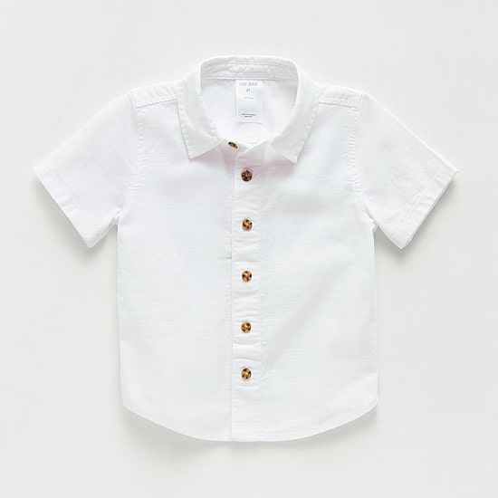 Okie Dokie Adaptive Toddler Boys Easy-on + Easy-off Short Sleeve Regular Fit Button-Down Shirt
