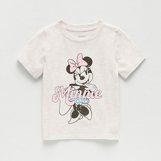 Toddler Girls Crew Neck Short Sleeve Regular Fit Minnie Mouse Graphic T-Shirt