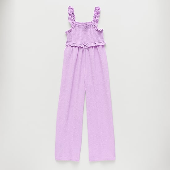 Thereabouts Little & Big Kid Girls Square Neck Sleeveless Jumpsuit