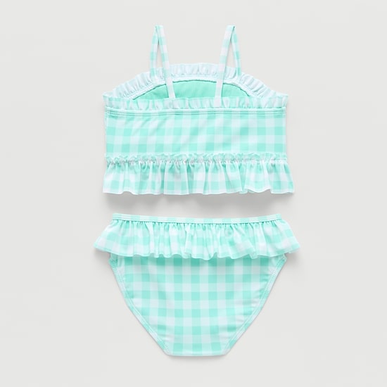 Okie Dokie Toddler & Little Girls Gingham 2-pc. Tankini Set