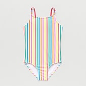 Thereabouts Little & Big Kid Girls Striped Sleeveless One Piece Swimsuit