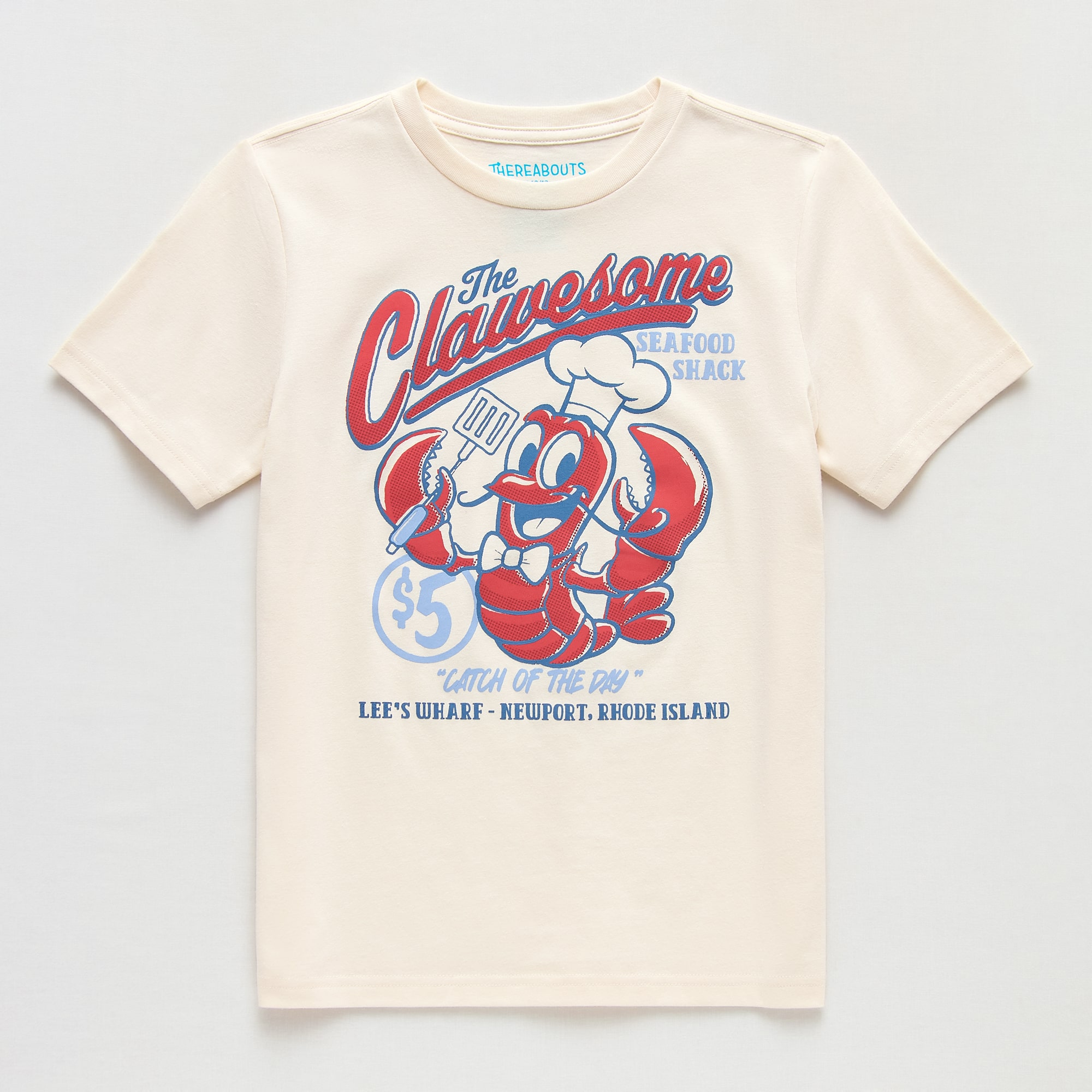 Thereabouts Little & Big Kid Boys Crew Neck Short Sleeve Regular Fit Graphic T-Shirt