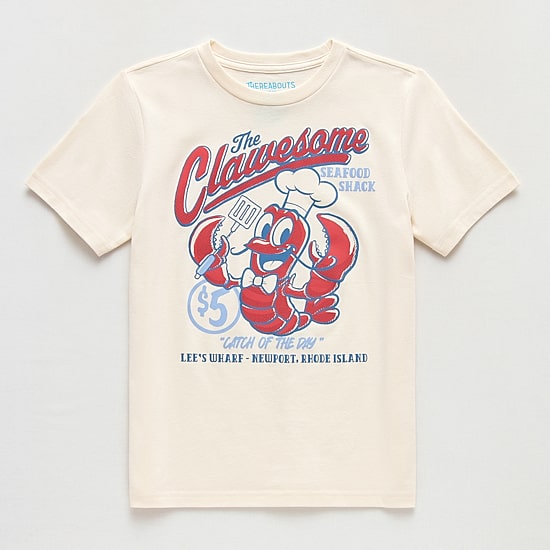 Thereabouts Little & Big Kid Boys Crew Neck Short Sleeve Regular Fit Graphic T-Shirt
