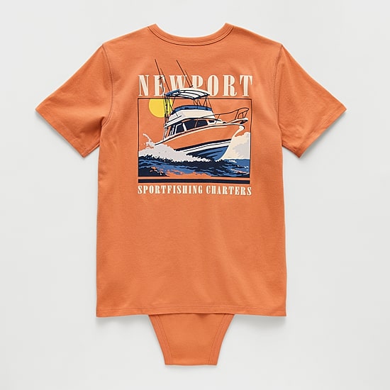 Thereabouts Little & Big Kid Boys Bodysuit Closure Easy-on + Easy-off Adaptive Crew Neck Short Sleeve Bodysuit