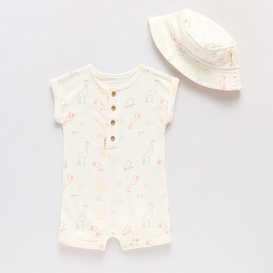 Proudly™ Baby Unisex Short Sleeve 2-pc. Romper