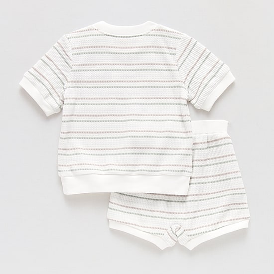 Proudly™ Baby Unisex Waffle 2-pc. Short Set