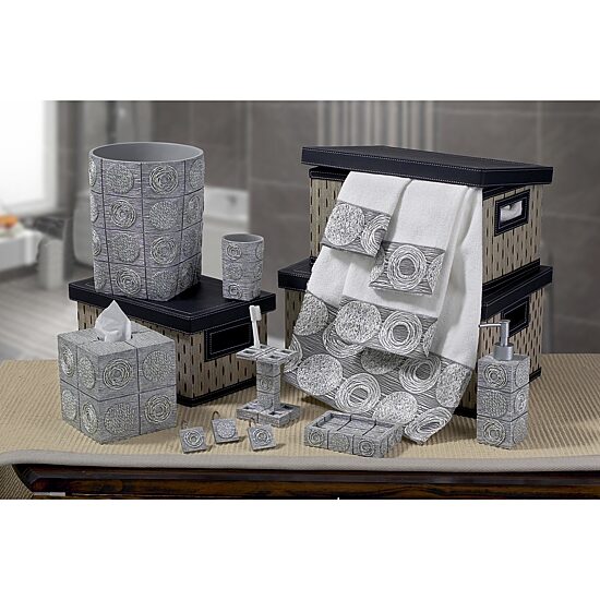 Avanti Galaxy Silver Bath Collection