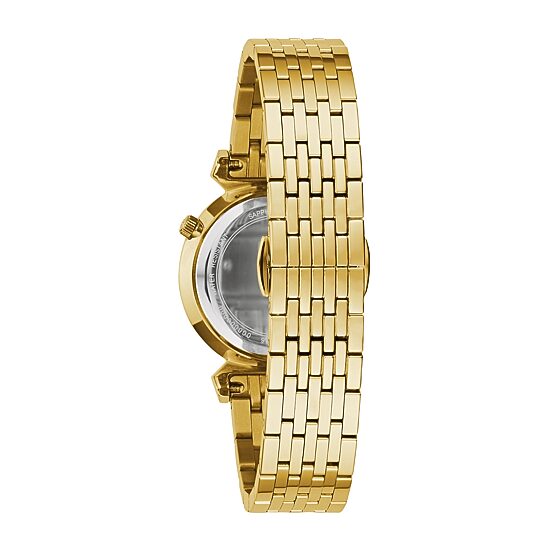 Bulova Regatta Womens Gold Tone Stainless Steel Bracelet Watch 97p149