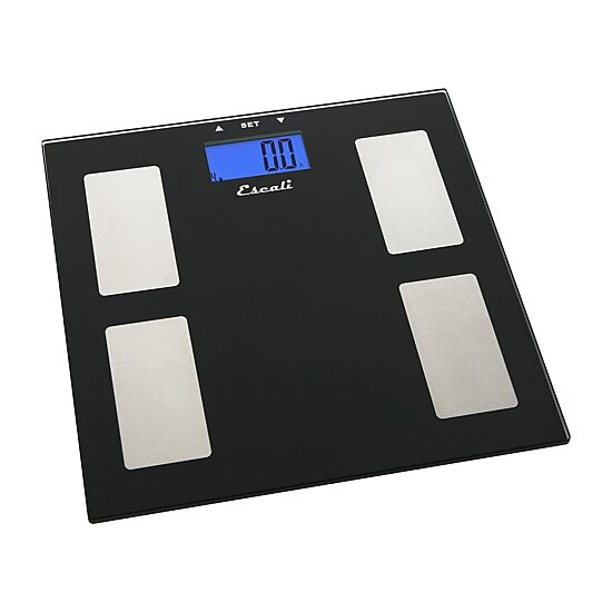 Escali® Glass Body Fat Water & Muscle Mass Digital Scale USHM180G