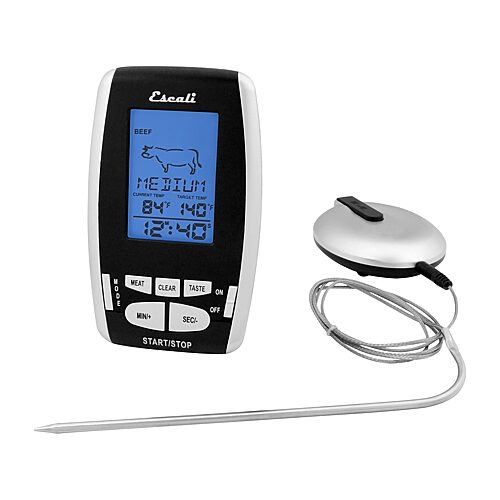 Escali Corp Touch Screen Thermometer and Timer - Black