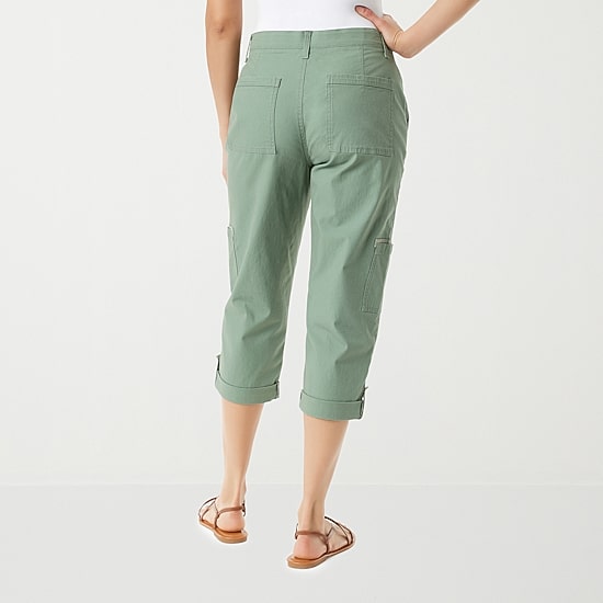 Gloria Vanderbilt® Womens Mid Rise Utility Cargo Capris