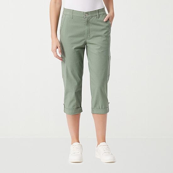 Gloria Vanderbilt® Womens Mid Rise Utility Cargo Capris