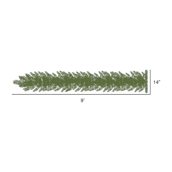 Vickerman 9' Cheyenne Christmas Garland Unlit