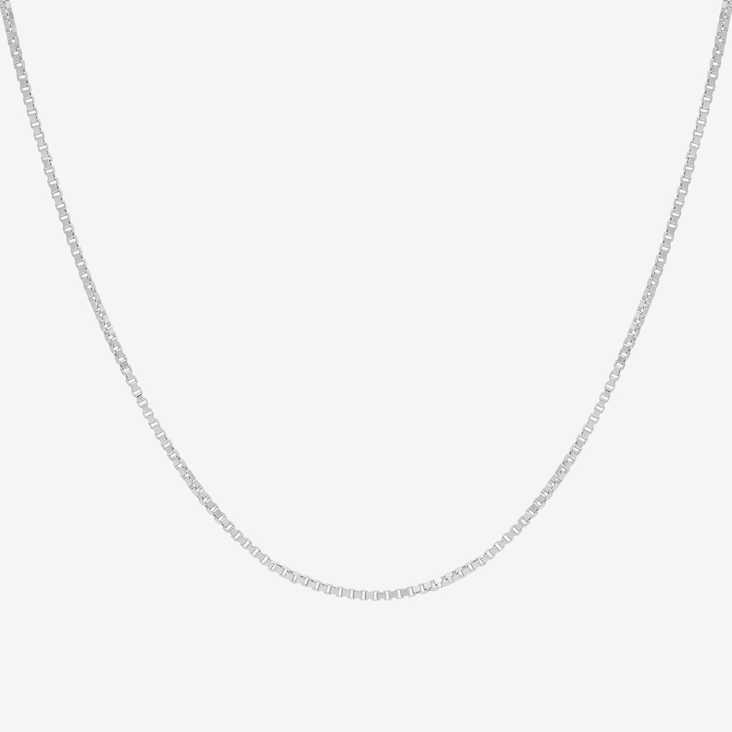 Womens 10K Gold 20 Inch Box Chain Necklace