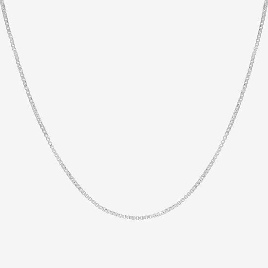 Womens 10K Gold 20 Inch Box Chain Necklace