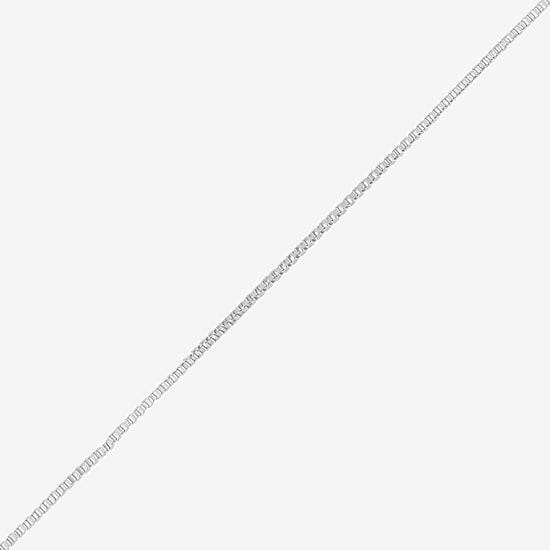 Womens 10K Gold 20 Inch Box Chain Necklace