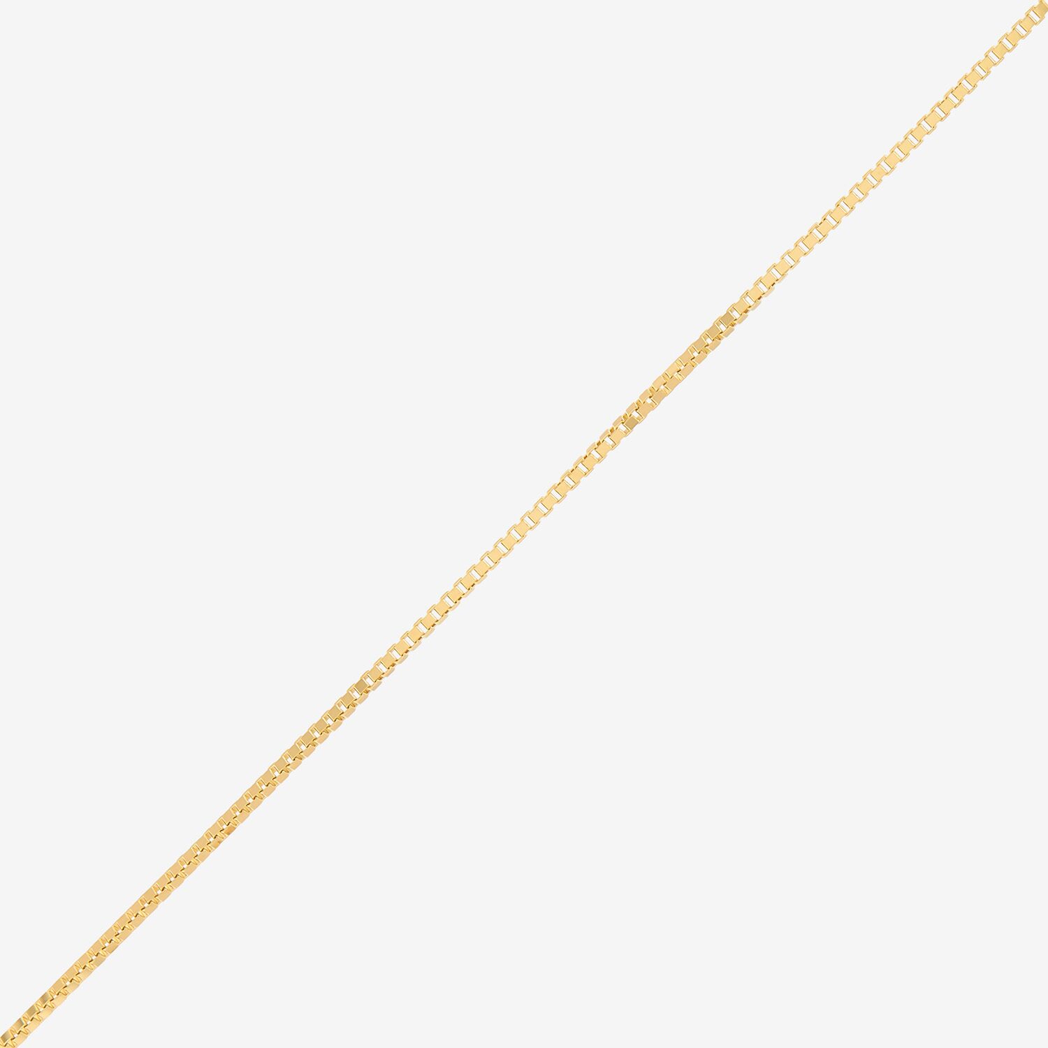 Womens 10K Gold 16 Inch Box Chain Necklace