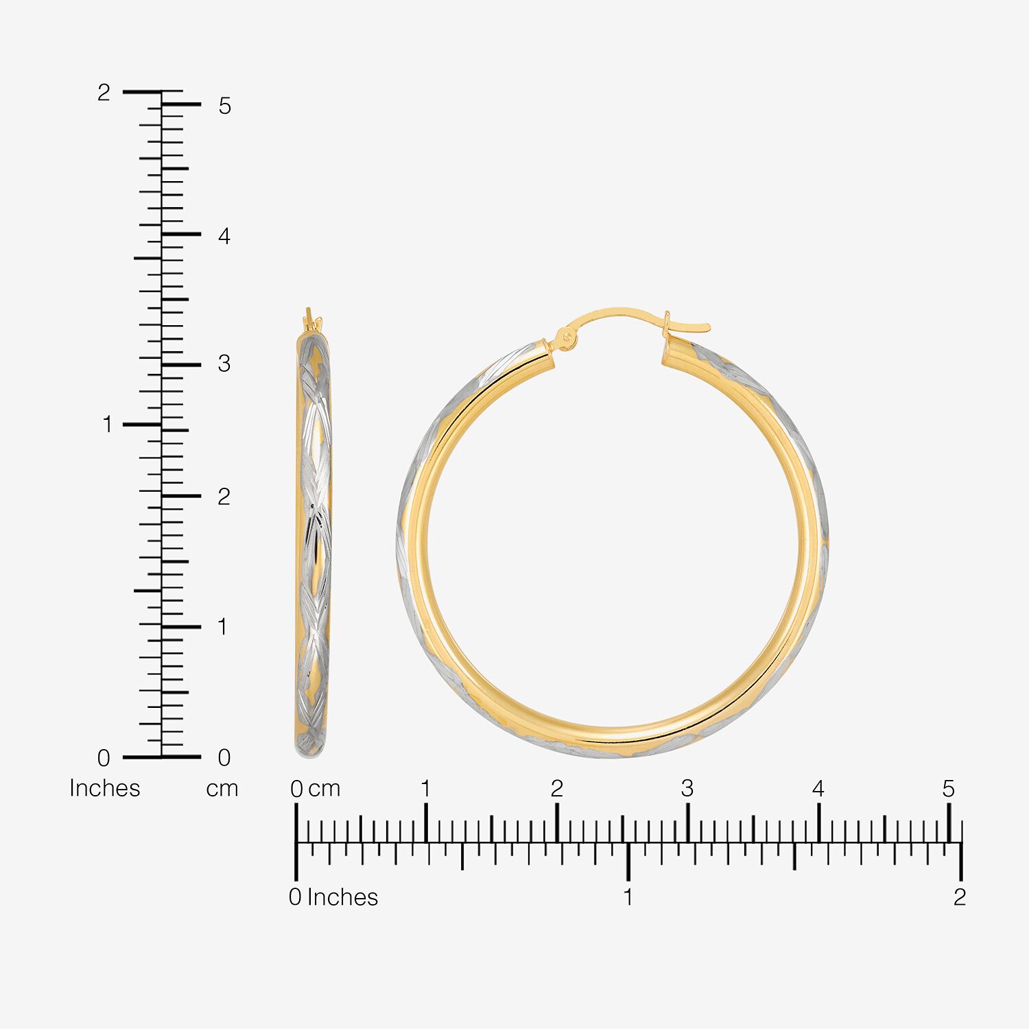 Bonded Brilliance Womens 14K Gold Bonded With Sterling Silver Hoop Earrings