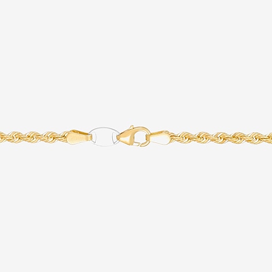 Bonded Brilliance Unisex Adult 14K Gold Bonded With Sterling Silver 20 Inch Rope Chain Necklace