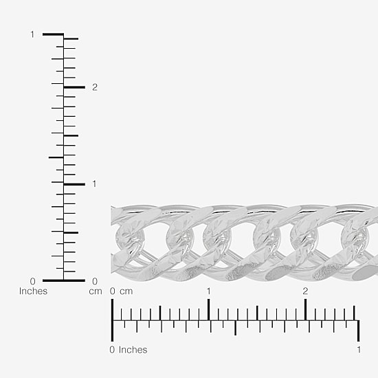 Womens Sterling Silver 20 Inch Curb Chain Necklace