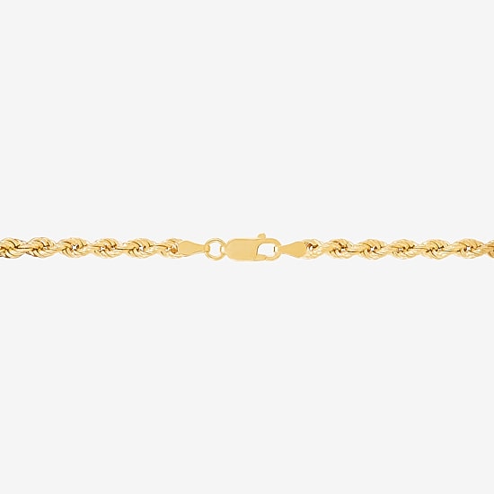 Made in Italy Womens 24K Gold Over Silver 18 Inch Rope Chain Necklace