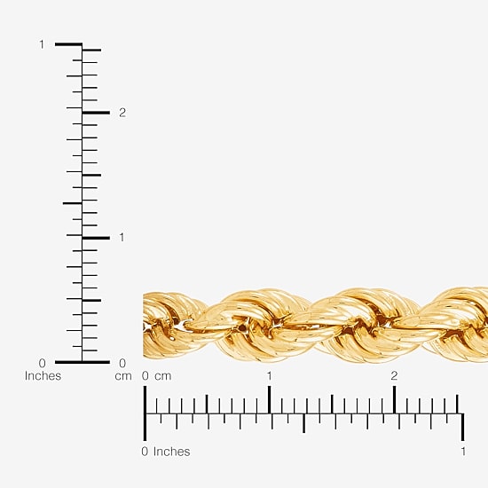 Made in Italy Womens 24K Gold Over Silver 18 Inch Rope Chain Necklace