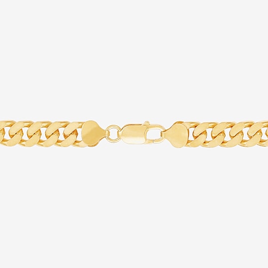 Made in Italy Mens 24K Gold Over Silver 22 Inch Curb Chain Necklace