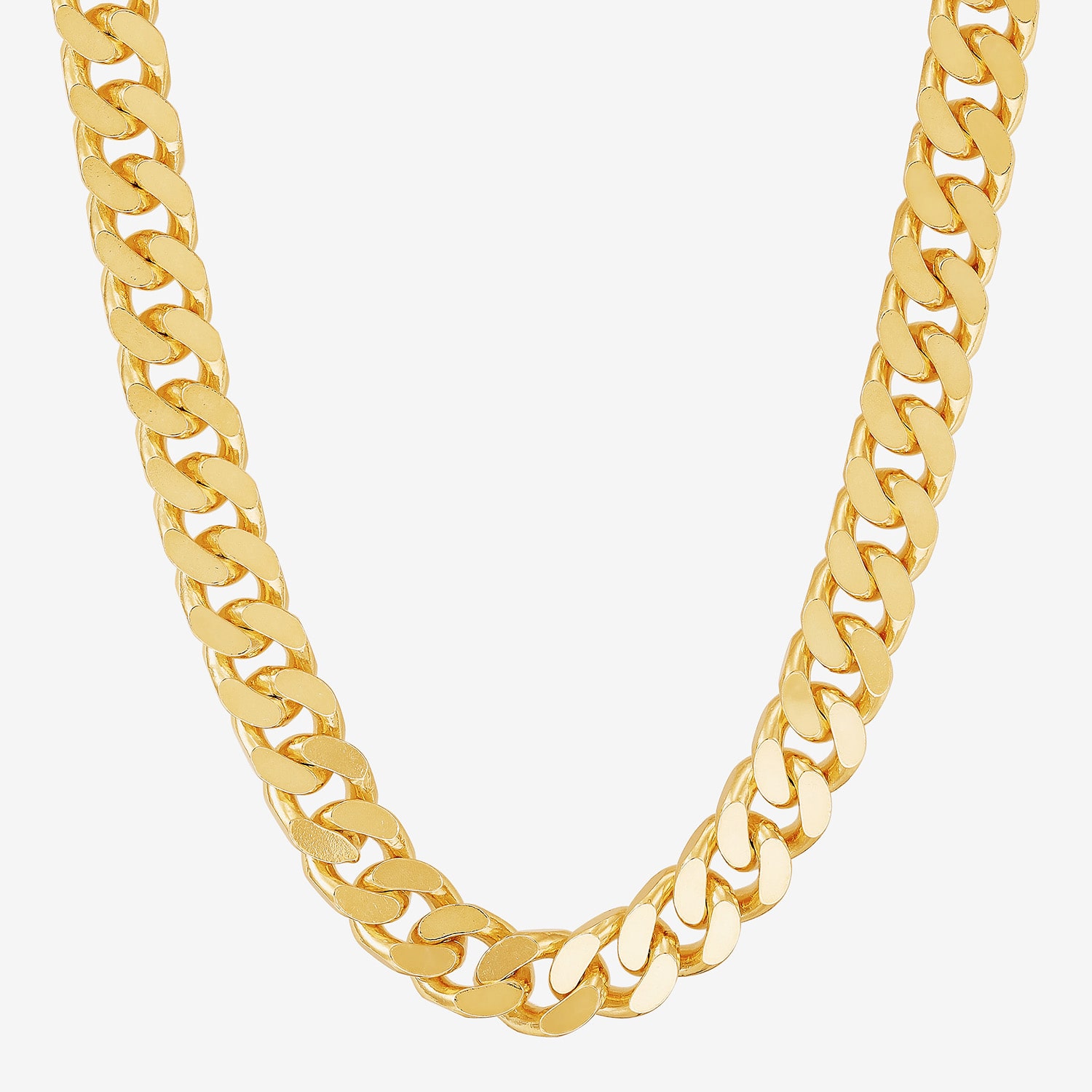 Made in Italy Mens 24K Gold Over Silver 22 Inch Curb Chain Necklace