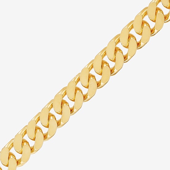 Made in Italy Mens 24K Gold Over Silver 22 Inch Curb Chain Necklace