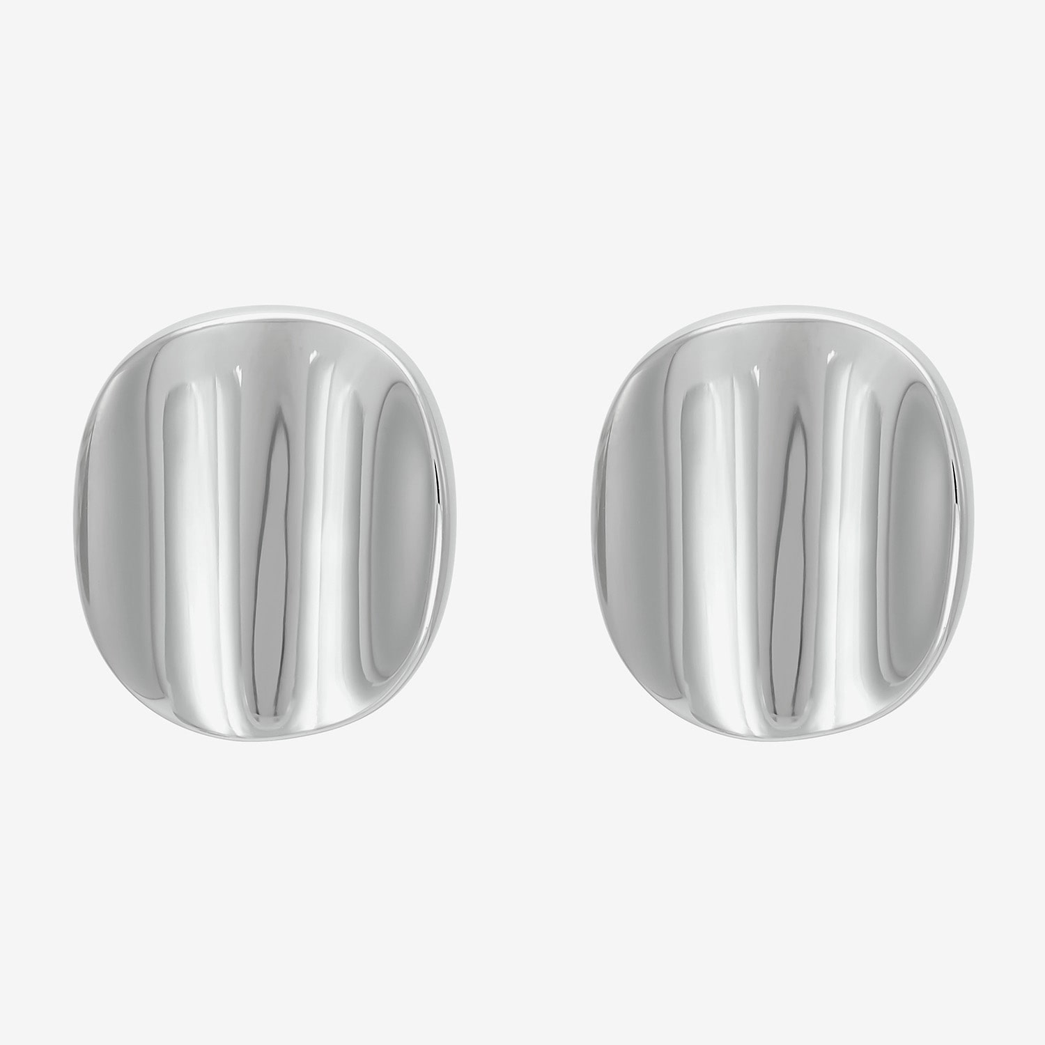 Limited Quantities! Sterling Silver 10.8mm Round Stud Earrings
