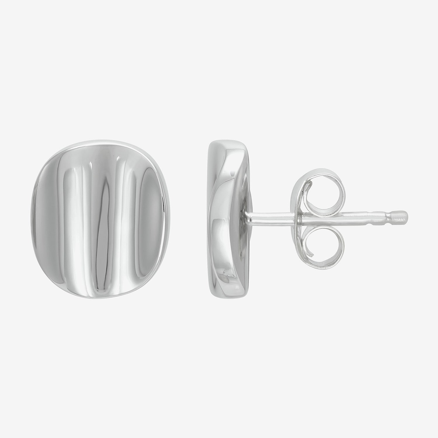 Limited Quantities! Sterling Silver 10.8mm Round Stud Earrings